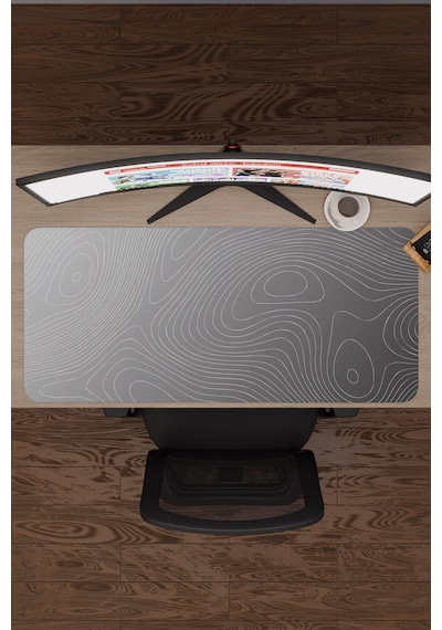 Topography Kaymaz Dikişli Kauçuk Oyuncu Mousepad V2 - 90x40 Xxl Gaming Mouse Pad Fare Altlığı