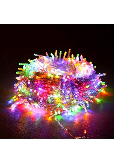 Renkli Rgb Pirinç Ip Led Ağaç Yılbaşı Süsleme 10metre 100 Ampul Renkli
