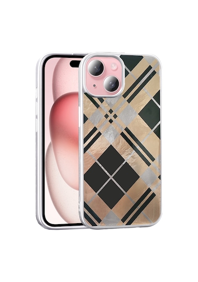 Apple     Uyumlu iPhone 13 Kılıf Desenli Zore Mep Kapak Geometrik