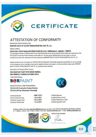 Borfıreproof Yangına Dayanıklı Boya 10 Kg Diğer