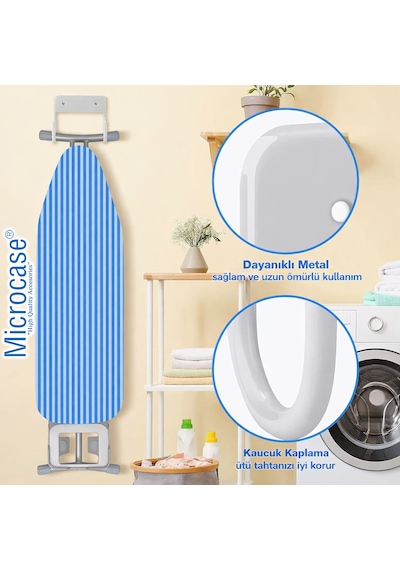 Microcase Paslanmaz Çelik Çok Amaçlı Kullanılabilir Ütü Ve Eşya Askılığı 2 Adet Al5440 Beyaz