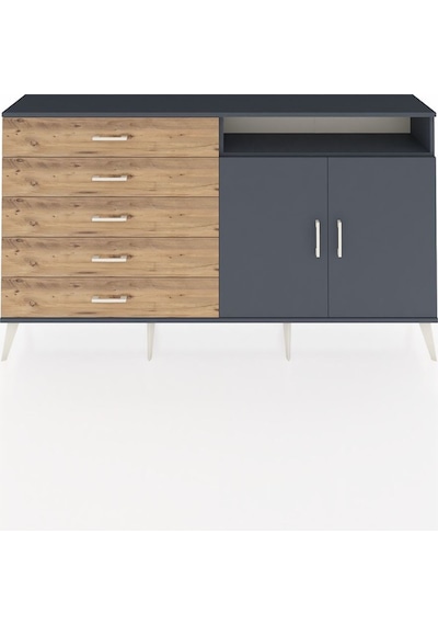 Arges Konsol 2 Raflı 5 Çekmeceli 2 Kapaklı 176x30x99 Antrasit-ant Antrasit-antrasit/çam Arges Konsol 2 Raflı 5 Çekmeceli 2 Kapaklı 176x30x99 Antrasit-ant Antrasit-antrasit/çam