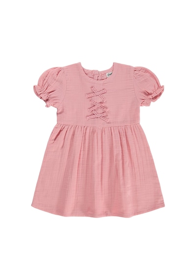 Civil Baby Meyve Düğmeli 6-18 Ay Elbise - Pembe Bebe Pembe