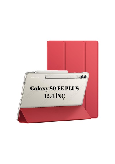 Samsung Galaxy Uyumlu Tab S9 Fe Plus X510 X516 X518 Kılıf Pu Deri Smart Standlı Case