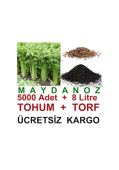 5000 Adet Maydanoz Tohumu Ve 8 Litre Maydanoz Ekim Torfu N112167