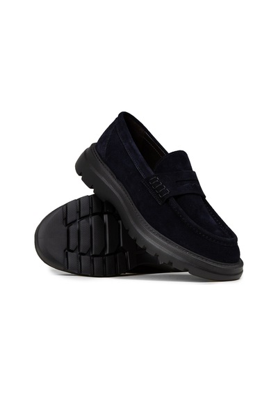 Deery Erkek Hakiki Süet Lacivert Loafer Ayakkabı - 02006mlcve01 Lacivert