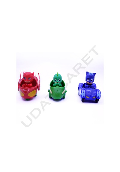 Pjmask Pijamaskeliler 3 Lü Arabalı Karakter Seti