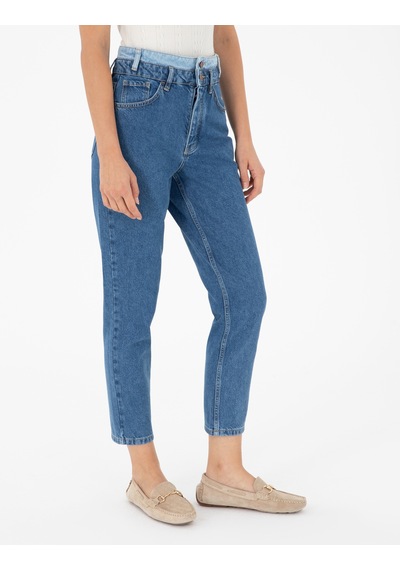 Pierre Cardin Kadın Koyu İndigo Jean Pantolon 50291385-vr089 Koyu İndigo