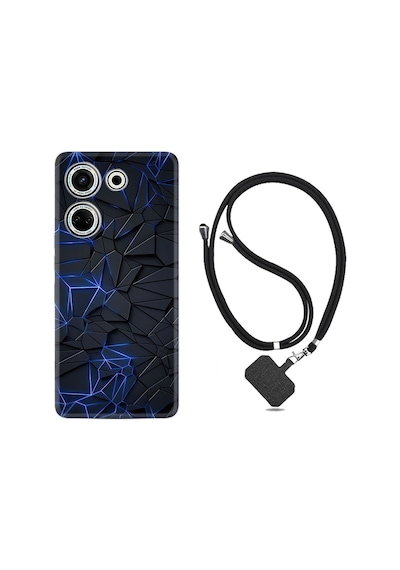 Tecno Camon 20 Pro Kılıf Desenli İpli Boyun Askılı Silikon Karmaşık 1874