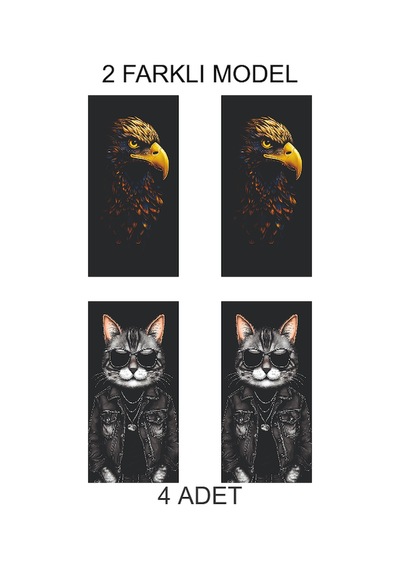 Özel Ve Modern Kapı Direk Folyo Sticker Etiket