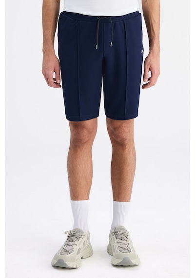 Twn Slim Fit Lacivert Düz Örme Şort 6ec136172453m 101