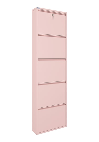 Ceha Kilitli 5'li Metal Ayakkabılık - Toz Pembe/blush K.AYK-5/M3885/KL Mavi