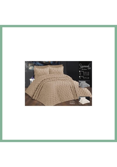 Bşkvirgo Çift Kişilik Yatak Örtüsü Gri 6 Parça Yatak Örtüsü Bedspread Bsk2026