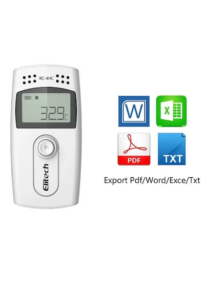 Elitech Rc-4hc Sıcaklık Ve Nem Kaydedici Datalogger Pdf Rapor Kablolu Prob 0