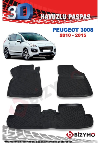 Peugeot 3008 2010-2016 3D Paspas Takımı Bizymo