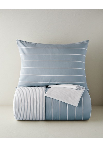 English Home Timeless Line Kolay Ütülenir Çarşaflı Tek Kişilik Nevresim Takımı 160x220 Cm Açık Mavi Açık Mavi