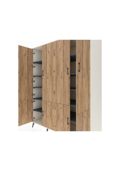 Kronos Gardrop 10 Raflı 8 Kapaklı 176x59x221 Aytaşı-çam/antrasit Çam/antrasit Kronos Gardrop 10 Raflı 8 Kapaklı 176x59x221 Aytaşı-çam/antrasit Çam/antrasit
