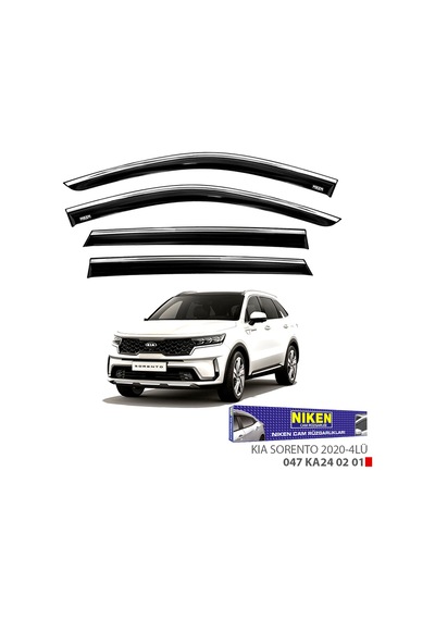 Replax Kia Sorento 2020 Sonrası Kromlu Cam Rüzgarlığı 4lü