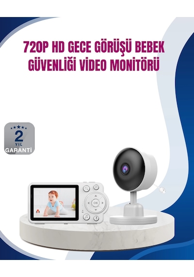 Mey İthalat Bebek Monitörü Cry Detection Ve Hd Gece Görüş Destekli