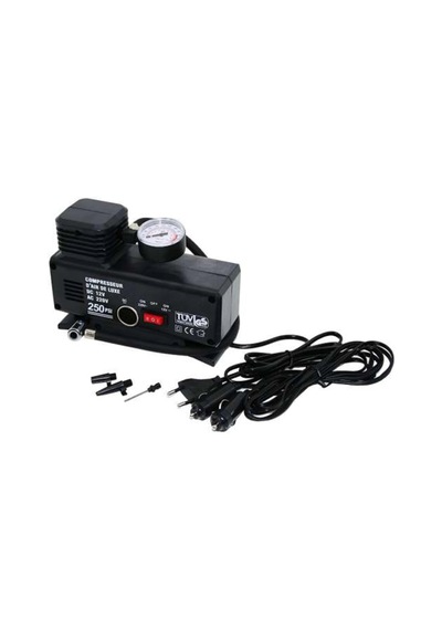 220 Volt12 Volt 250 Psi Psi Kompresör Lastik Hava Şişirme Oto Pompası Fişli Çakmaklıklı