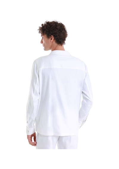 Hatemoğlu Beyaz Regular Fit Düz Mono Yaka Keten Overshirt Spor Takım 33253024c002 001 Beyaz Hatemoğlu Beyaz Regular Fit Düz Mono Yaka Keten Overshirt Spor Takım 33253024c002 001 Beyaz