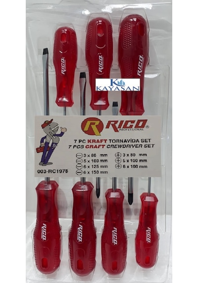 Rico Kraft Seri 7 Parça Tornavida Seti Takımı