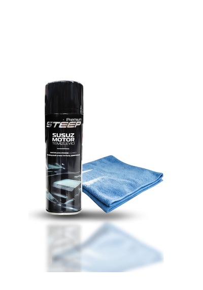 Steep Susuz Motor Temizleyici & Parlatıcı Sprey 500 Ml Mikrofiber Bez 40x40