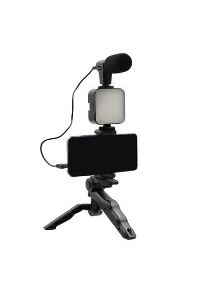 Hpytech Profesyonel Telefon Çekim Seti Tripod + Led Işık + Mikrofon Vlog, Youtube, Tiktok, Instagram Uyumlu