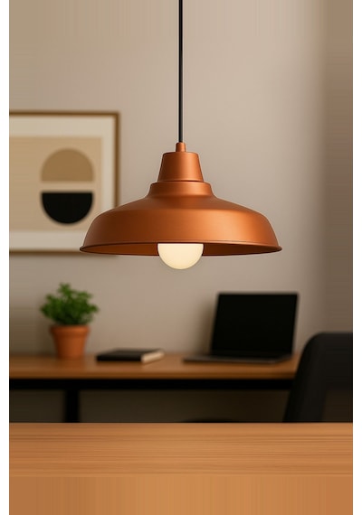 Lunora Metal Tekli Bakır Sarkıt Avize Retro Model Avize