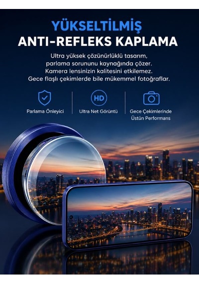 Apple iPhone Uyumlu  15 / 15 Plus Siyah Metal Kamera Lens Koruyucu Safir Cam Ultra Net Hd