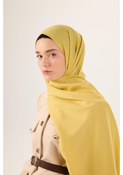 Silk Home Pamuk Polyester Liva Şal Sarı Dokulu Nefes Alan Doğal Yapılı 90x200 Çok Renkli