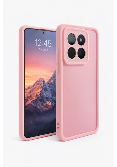 Mi 14t Pro Uyumlu Kamera Çıkıntılı Mat Silikon Telefon Kılıfı Pembe