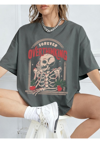 Noıssey Urban Pop Graphic Kadın Tişört Koleksiyonukod 5621 Füme