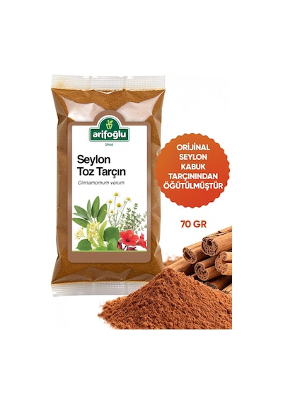 Arifoğlu Seylon Tarçın Toz 70 Gr. Öğütülmüş %100 Doğal