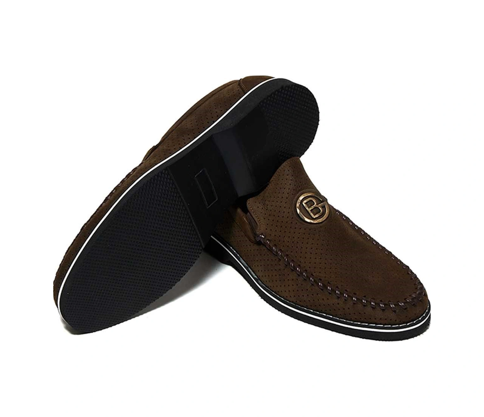 Bestello Bağcıksız Eva Taban Loafer 331-080 Erkek Ayakkabı Hakı Nubuk