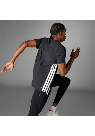 Adidas Jf3473 Adızero Tee M Erkek T-shirt Siyah