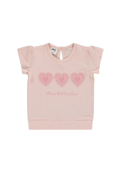 Civil Baby Kalpler Nakışlı 6-18 Ay Takım - Pudra Somon