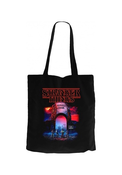 Stranger Things Universal Siyah Kanvas Bez Çanta Siyah