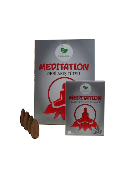 Meditation - Meditasyon Özel Aromalı Geri Akış Backflow Özel Aromalı Tütsü 10 Adet Konik Tütsü Geri