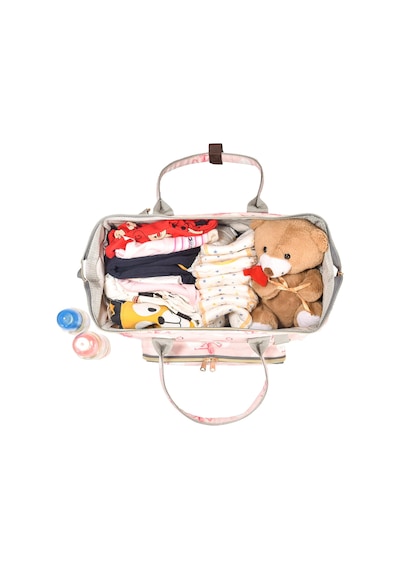 Lal Baby Baggage Bag Flamingo Omuz Askılı Anne Bebek Bakım Çantası Pembe