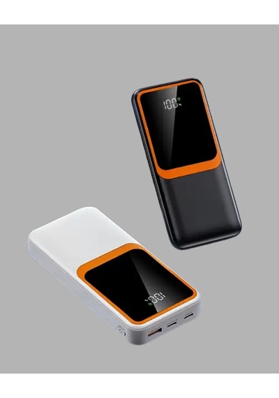 10.000 Mah Bataryalı Dijital Göstergeli Taşınabilir Powerbank Beyaz