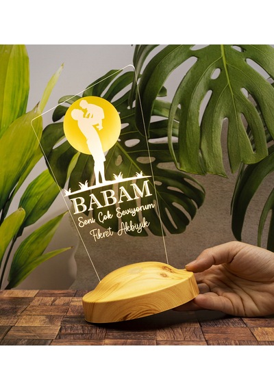 Babaya Hediye, Babalar Günü Hediyesi, Babama Hediye, Gece Lambası (545775396)