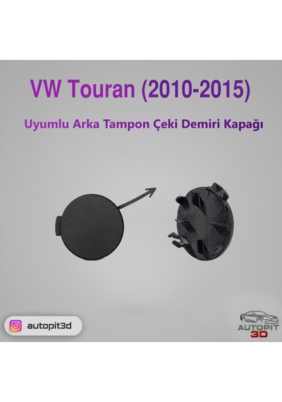 Vw Touran 2010-2015 Uyumlu Arka Tampon Çeki Demiri Kapağı