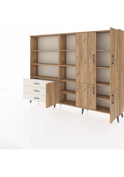 Arges Dolap 11 Raflı 3 Çekmeceli 5 Kapaklı 220x30x163 Çam-çam/ayt Çam-çam/aytaşı Arges Dolap 11 Raflı 3 Çekmeceli 5 Kapaklı 220x30x163 Çam-çam/ayt Çam-çam/aytaşı