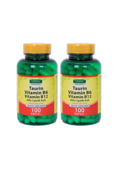 Vitapol Taurin 500 Mg Vitamin B6 Vitamin B12 2X100 Kapsül