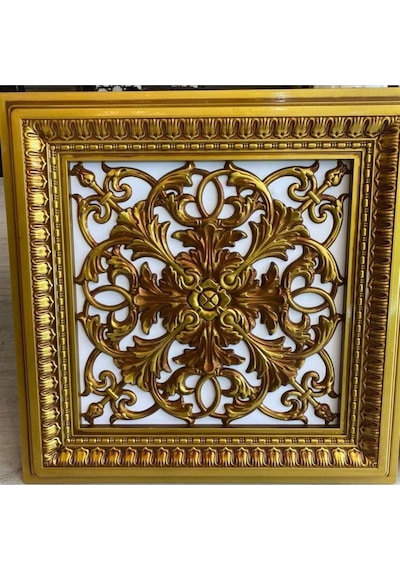 Diecor Led Döşenebilir Asma Tavan Uyumlu 60x60 Dekoratif Tavan Paneli Kahve 60 X 60 Model:xa292