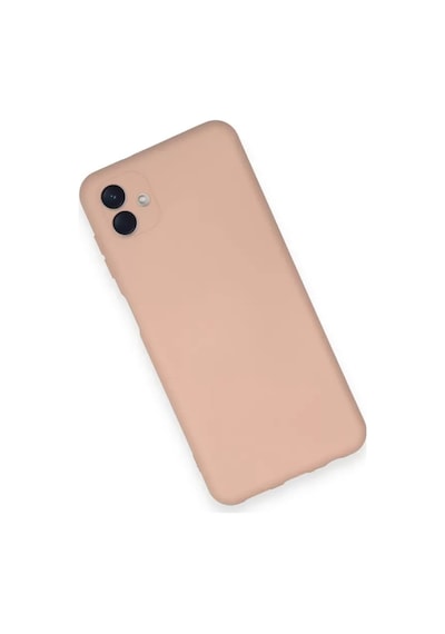 Newface Samsung Galaxy A04 Kılıf Nano İçi Kadife Silikon - Pudra