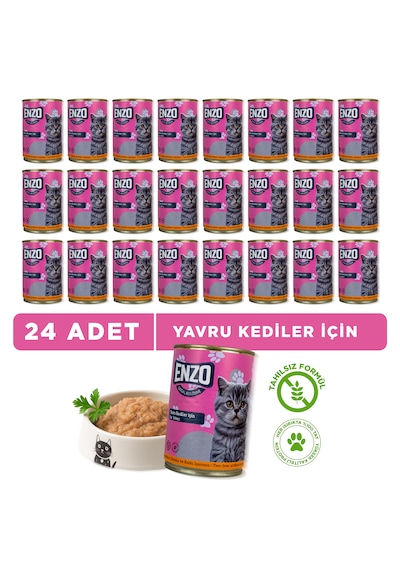 Konserve Yavru Kedi Maması 400 Gr X 24