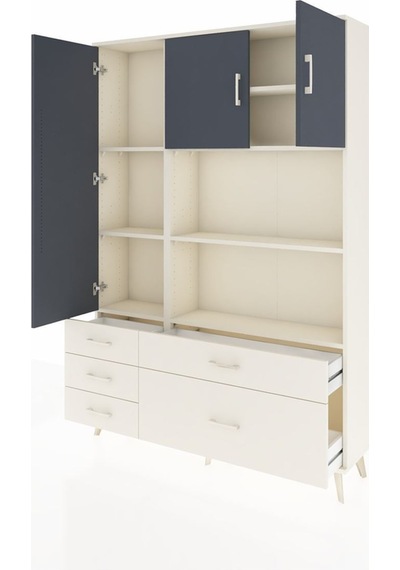 Arges Dolap 7 Raflı 5 Çekmeceli 3 Kapaklı 132x30x195 Aytaşı-antrasit/aytaşı Antrasıt/aytası Arges Dolap 7 Raflı 5 Çekmeceli 3 Kapaklı 132x30x195 Aytaşı-antrasit/aytaşı Antrasıt/aytası