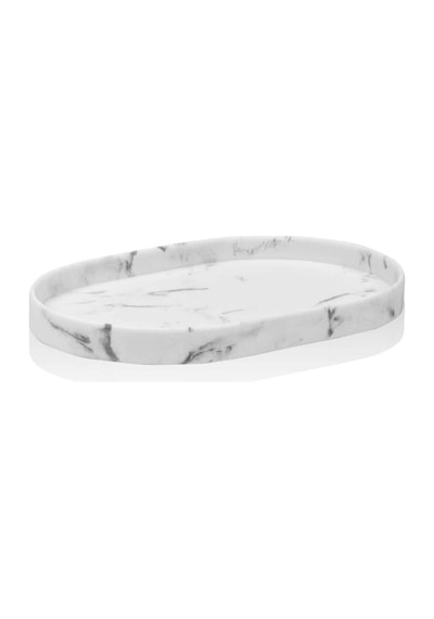 The Mia Marble Banyo Tepsisi Beyaz 30x20x3 Cm Çok renkli